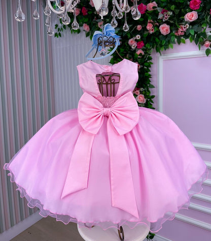 Vestido Marie Jardim das Borboletas Rosa Bebe