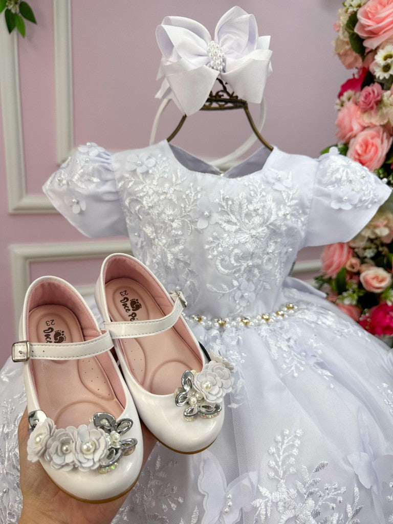 Vestido Jardim Encantado Realeza Branco