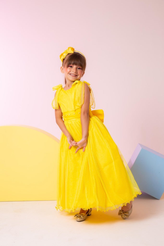 Vestido Marie Longo Mel Amarelo