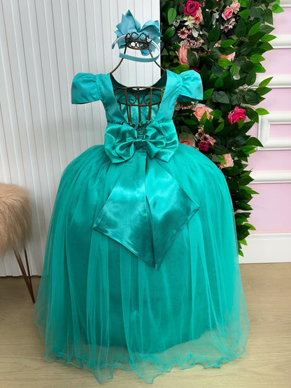 Vestido Enjoy Longo Gabriela Verde Tiffany