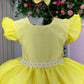 Vestido Amarelo Infantil Ysa Kids com Laço Elegante