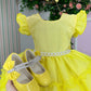 Vestido Amarelo Infantil Ysa Kids com Laço Elegante