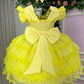 Vestido Amarelo Infantil Ysa Kids com Laço Elegante