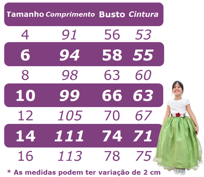 Vestido Infantil Longo Pink em Tule com Renda e Saia Rodada para Casamentos