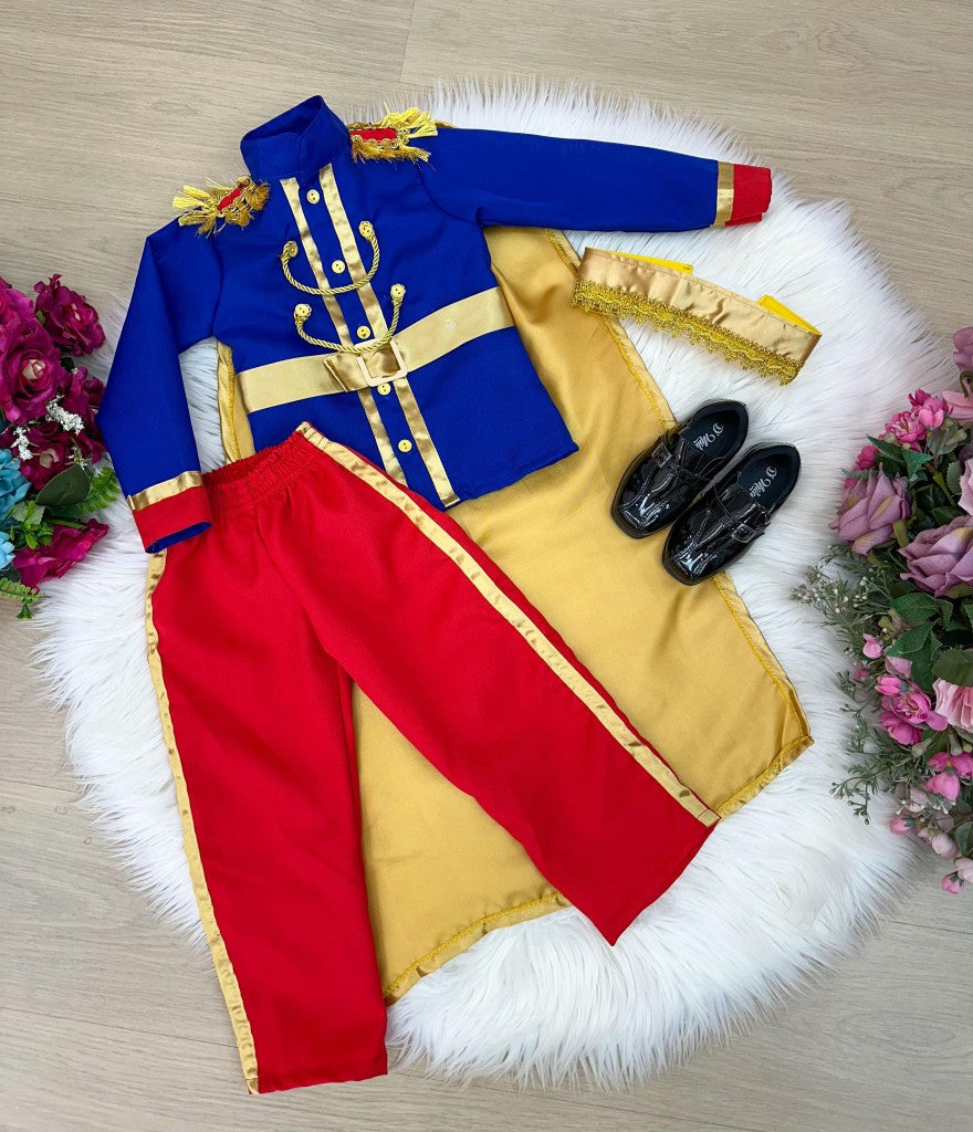 Fantasia Príncipe Encantado Vermelho Azul