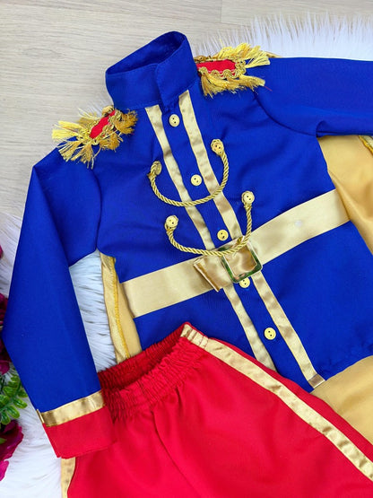 Fantasia Príncipe Encantado Vermelho Azul