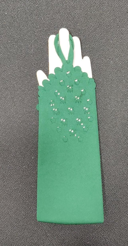 Luva Infantil Luxo Rosa em Cetim com Detalhes Elegantes para Festa de Aniversár