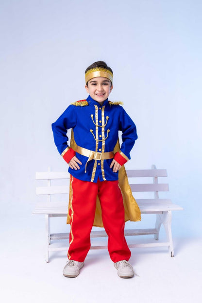 Fantasia Príncipe Encantado Vermelho Azul