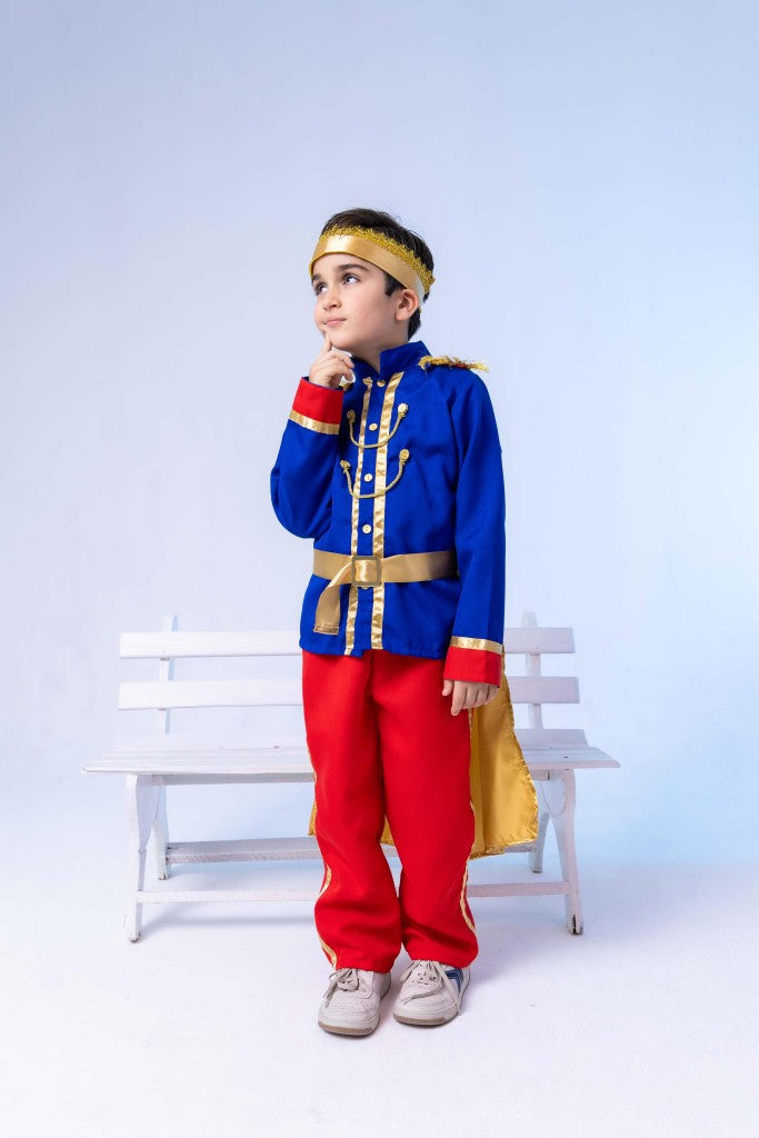 Fantasia Príncipe Encantado Vermelho Azul