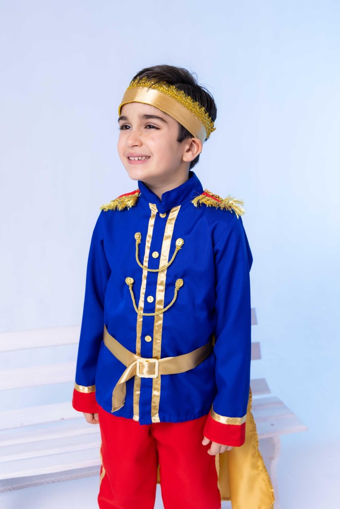 Fantasia Príncipe Encantado Vermelho Azul