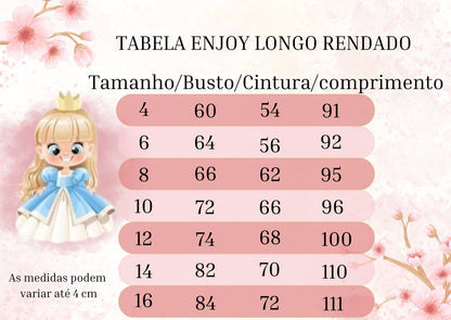 Vestido Infantil Pink em Renda com Saia Rodada e Laço nas Costas para Festa de Aniversário