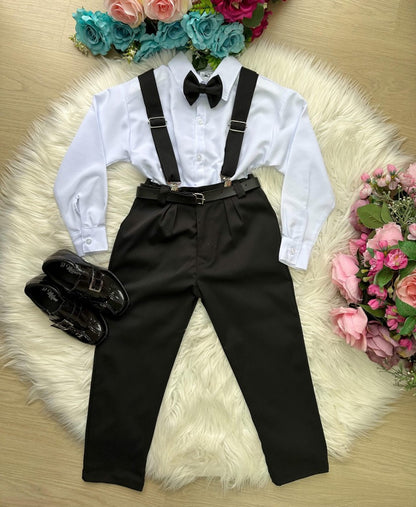 Conjunto Meninos Leo Suspensorio Preto