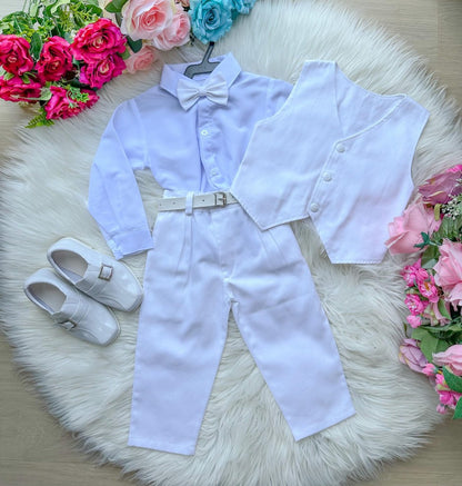 Conjunto Social Colete Branco