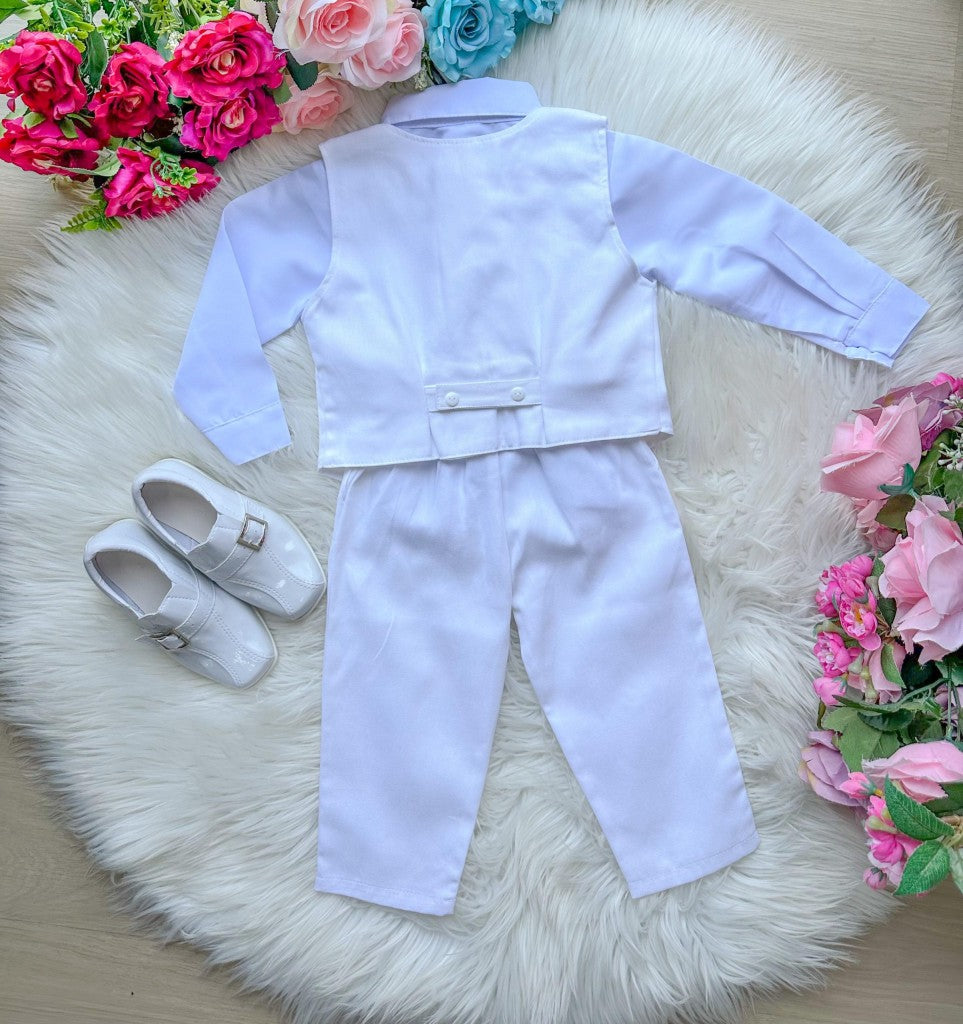 Conjunto Social Colete Branco