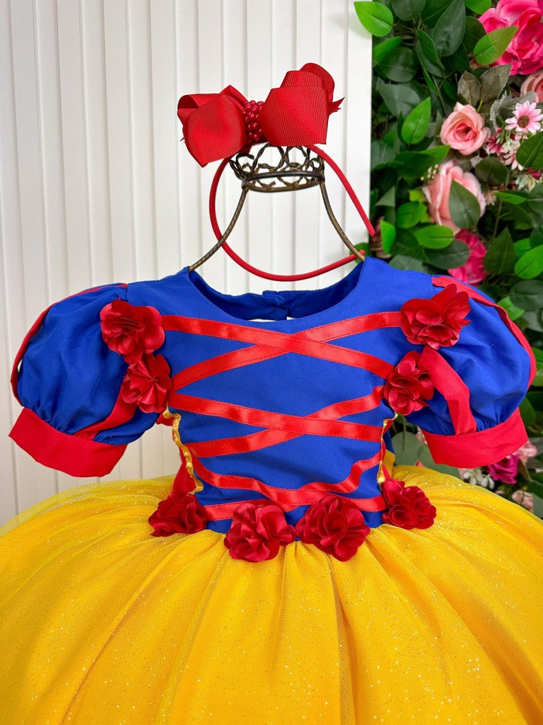Vestido Fantasia Longa Infantil Snow White Bella Child