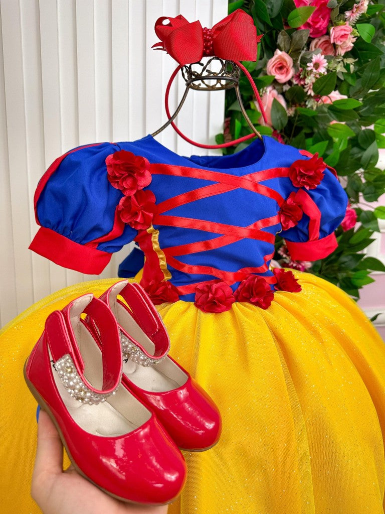 Vestido Fantasia Longa Infantil Snow White Bella Child