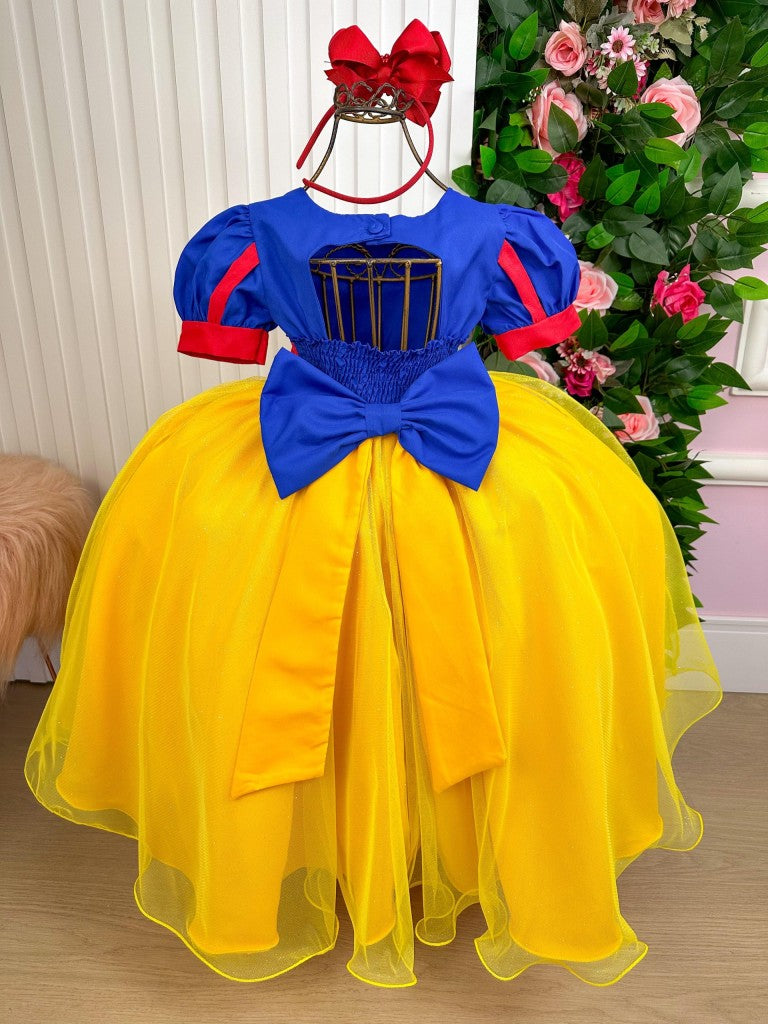 Vestido Fantasia Longa Infantil Snow White Bella Child
