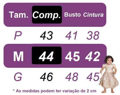 Vestido Infantil Azul em Cetim com Renda e Pérolas para Batizados