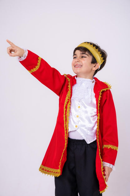 Fantasia Conde Vermelho com Capa e Coroa