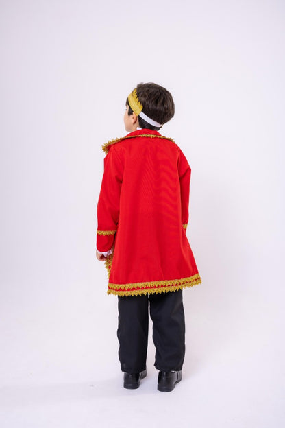 Fantasia Conde Vermelho com Capa e Coroa