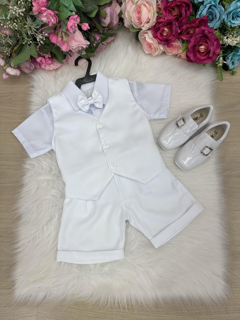 Conjunto Social Elegante Leandro Colete Branco Ideal