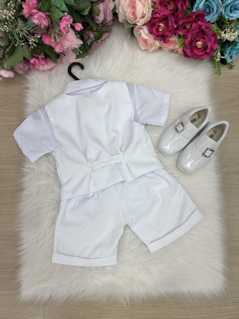 Conjunto Social Elegante Leandro Colete Branco Ideal