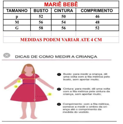 Vestido Infantil Branco em Tule com Renda Delicada e Saia Rodada para Festa de Aniversário