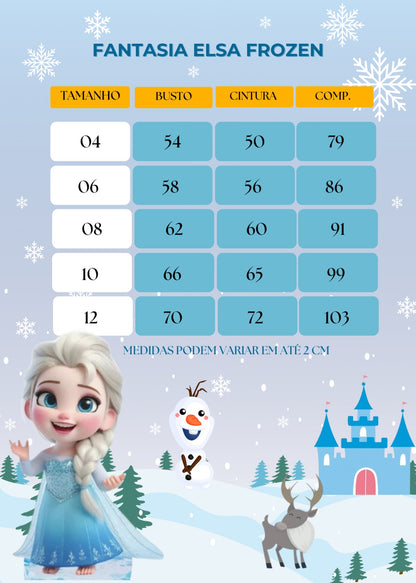 Fantasia Princesa Belli Elsa Frozen Longa
