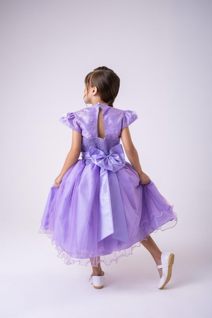 Vestido Marie Jardim Encantado Lilás