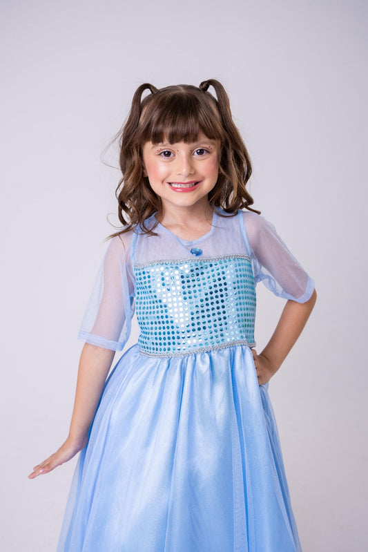 Fantasia Princesa Belli Elsa Frozen Longa