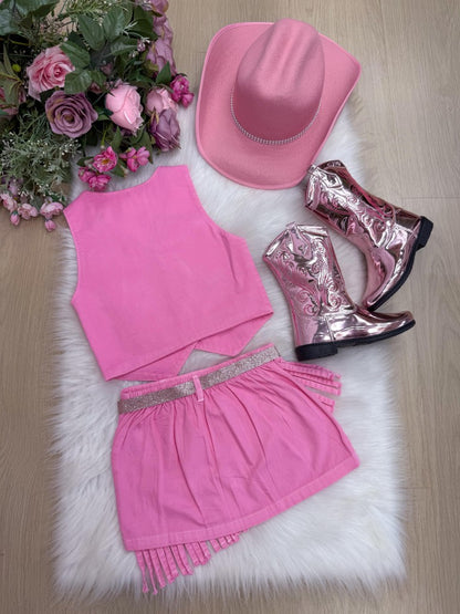 Conjunto Infantil Rosa Estilo Boiadeira Maraisa – Conforto e Estilo para Pequena