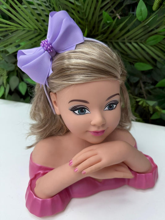 Tiara Infantil Lilás com Pérolas Detalhes Elegantes para Estilo Princesa