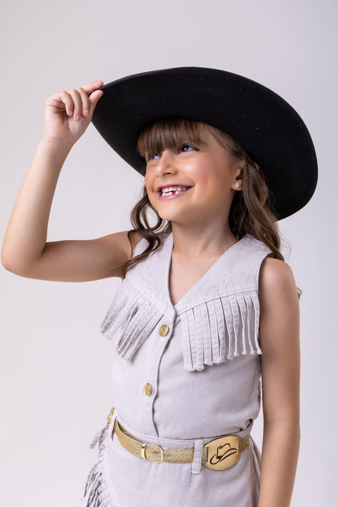 Conjunto Blogueirinha Boiadeira Jeans Off Casual Chic