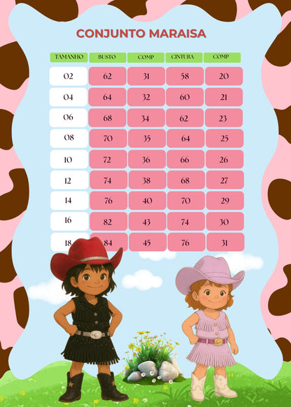 Conjunto Infantil Rosa Estilo Boiadeira Maraisa – Conforto e Estilo para Pequena