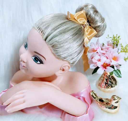 Porta Coque Dourado em Metal com Laço e Strass para Estilo Elegante