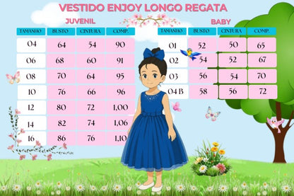 Vestido Infantil Enjoy Longo Regata Amarelo