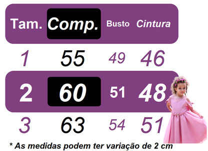 Vestido Infantil Branco em Renda com Saia Rodada para Daminhas