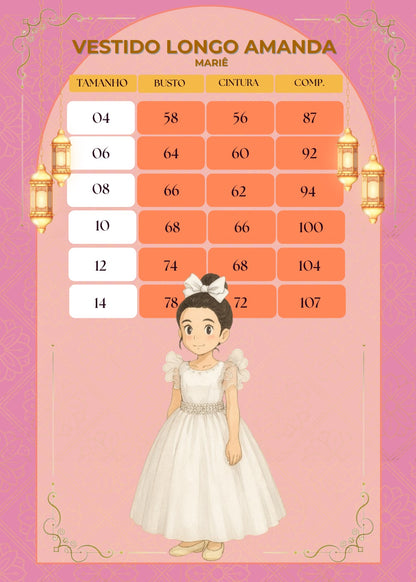 Vestido Infantil Rosa Bebê em Tulle com Detalhes Elegantes Saia Rodada para Festa de Aniversário