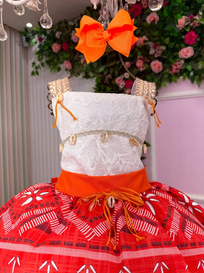 Vestido Temáticos Infantil Luxo Moana