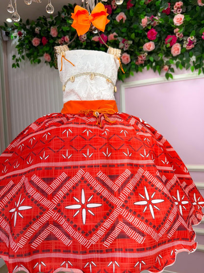 Vestido Temáticos Infantil Luxo Moana