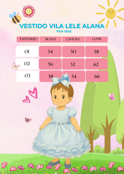 Vestido Infantil Branco em Tule com Renda e Saia Rodada para Daminhas