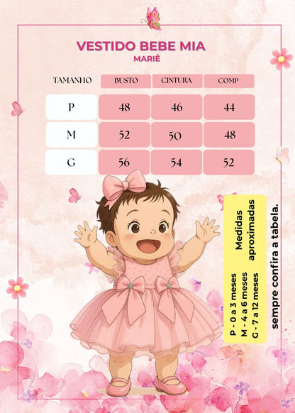 Vestido Infantil Branco em Tafetá com Gola Redonda e Saia Rodada para Daminhas