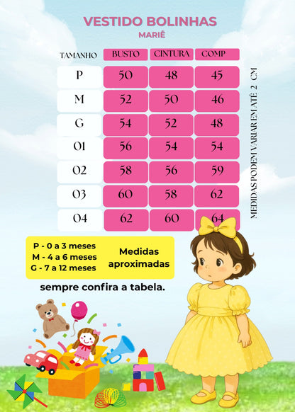 Vestido Infantil Branco em Tecido Misto com Laço nas Costas para Festa de Aniversário