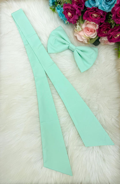 Laço Opcional / Faixa Do Vestido Selena Verde Menta