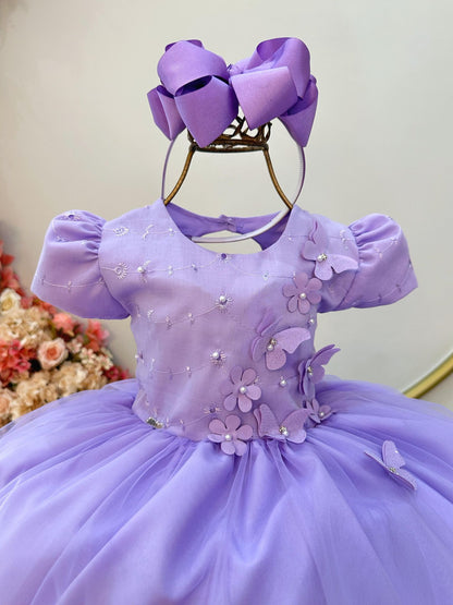 Vestido Infantil Lilás Jardim Encantado Daminha Festas