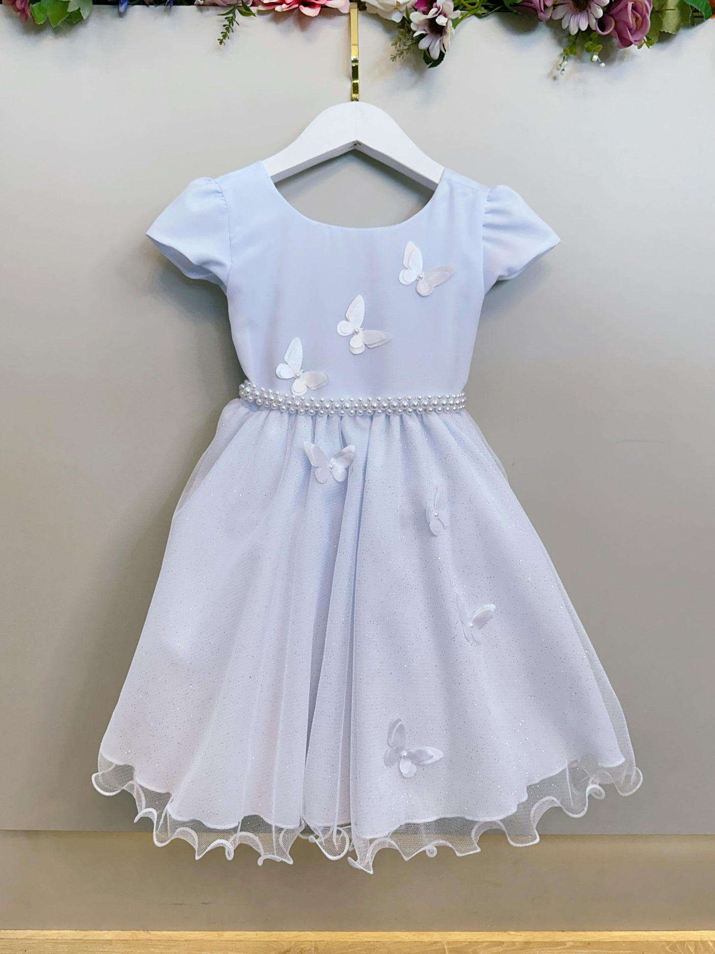 Vestido Infantil Branco Jardim Encantado Festas Luxo
