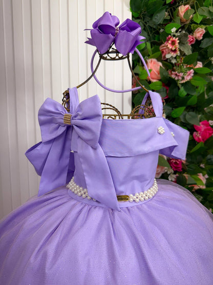 Vestido Longo Doce Elegancia Lilas