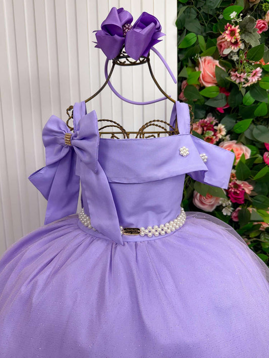 Vestido Longo Doce Elegancia Lilas