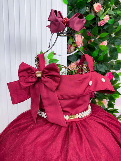 Vestido Longo Doce Elegancia Marsala