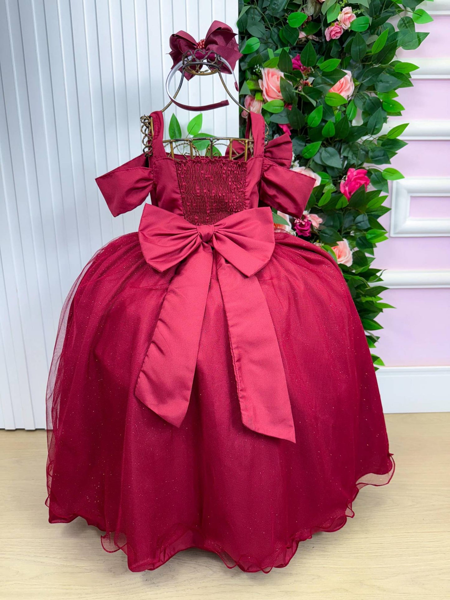 Vestido Longo Doce Elegancia Marsala